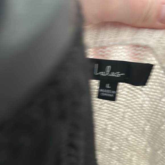 Lulu's White Crew Neck Sweater with Floral Embroidery - Picture 2 of 6